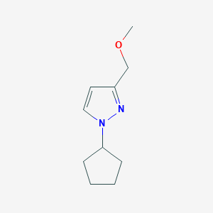 molecular formula C10H16N2O B2554349 1-cyclopentyl-3-(methoxymethyl)-1H-pyrazole CAS No. 1486710-59-1