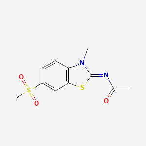 (Z)-N-(3-methyl-6-(methylsulfonyl)benzo[d]thiazol-2(3H)-ylidene)acetamide