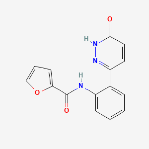 molecular formula C15H11N3O3 B2554355 N-(2-(6-oxo-1,6-dihydropyridazin-3-yl)phenyl)furan-2-carboxamide CAS No. 1428365-19-8