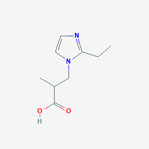 molecular formula C9H14N2O2 B2554367 3-(2-Ethyl-imidazol-1-yl)-2-methyl-propionic acid CAS No. 53660-13-2