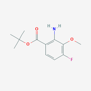 molecular formula C12H16FNO3 B2554373 Tert-butyl 2-amino-4-fluoro-3-methoxybenzoate CAS No. 2248320-85-4