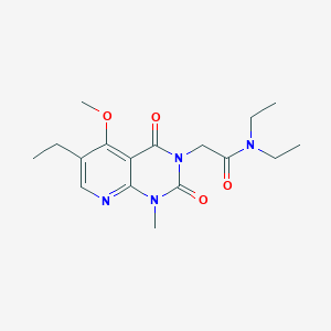 molecular formula C17H24N4O4 B2554377 N,N-diethyl-2-(6-ethyl-5-methoxy-1-methyl-2,4-dioxo-1,2-dihydropyrido[2,3-d]pyrimidin-3(4H)-yl)acetamide CAS No. 941946-62-9