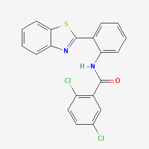 molecular formula C20H12Cl2N2OS B2554380 N-[2-(1,3-benzothiazol-2-yl)phenyl]-2,5-dichlorobenzamide CAS No. 477569-72-5