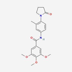 3,4,5-trimethoxy-N-(3-methyl-4-(2-oxopyrrolidin-1-yl)phenyl)benzamide