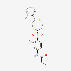 N-(3-methyl-4-((7-(o-tolyl)-1,4-thiazepan-4-yl)sulfonyl)phenyl)propionamide