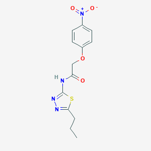 molecular formula C13H14N4O4S B255440 2-(4-nitrophenoxy)-N-(5-propyl-1,3,4-thiadiazol-2-yl)acetamide 