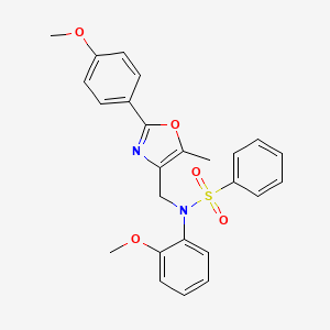 N-(2-methoxyphenyl)-N-{[2-(4-methoxyphenyl)-5-methyl-1,3-oxazol-4-yl]methyl}benzenesulfonamide