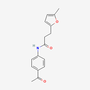 molecular formula C16H17NO3 B2554431 N-(4-acetylphenyl)-3-(5-methylfuran-2-yl)propanamide CAS No. 874465-66-4