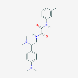 molecular formula C21H28N4O2 B2554432 N-[2-(dimethylamino)-2-[4-(dimethylamino)phenyl]ethyl]-N'-(3-methylphenyl)ethanediamide CAS No. 899956-70-8
