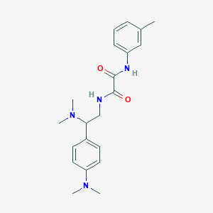 molecular formula C21H28N4O2 B2554432 N1-(2-(二甲氨基)-2-(4-(二甲氨基)苯基)乙基)-N2-(间甲苯基)草酰胺 CAS No. 899956-70-8