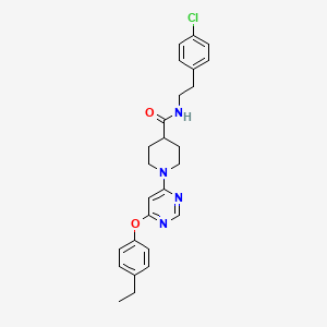 molecular formula C26H29ClN4O2 B2554436 N-[2-(4-chlorophenyl)ethyl]-1-[6-(4-ethylphenoxy)pyrimidin-4-yl]piperidine-4-carboxamide CAS No. 1115999-16-0