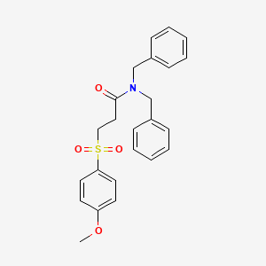 molecular formula C24H25NO4S B2554439 N,N-dibenzyl-3-(4-methoxybenzenesulfonyl)propanamide CAS No. 941952-30-3