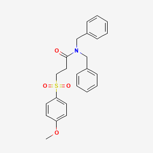 N,N-dibenzyl-3-((4-methoxyphenyl)sulfonyl)propanamide