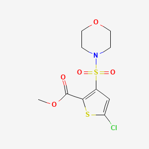 molecular formula C10H12ClNO5S2 B2554449 Methyl 5-chloro-3-(morpholin-4-ylsulfonyl)thiophene-2-carboxylate CAS No. 940995-76-6