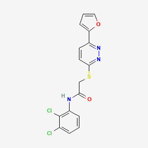 molecular formula C16H11Cl2N3O2S B2554466 N-(2,3-dichlorophenyl)-2-{[6-(furan-2-yl)pyridazin-3-yl]sulfanyl}acetamide CAS No. 922932-74-9