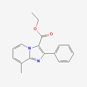 molecular formula C17H16N2O2 B2554500 Ethyl 8-methyl-2-phenylimidazo[1,2-a]pyridine-3-carboxylate CAS No. 220465-48-5