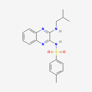 B2554518 N-(3-(isobutylamino)quinoxalin-2-yl)-4-methylbenzenesulfonamide CAS No. 881563-66-2