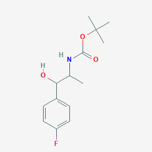 molecular formula C14H20FNO3 B2554522 Tert-butyl N-[1-(4-fluorophenyl)-1-hydroxypropan-2-YL]carbamate CAS No. 1436368-92-1