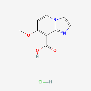 molecular formula C9H9ClN2O3 B2554545 7-Methoxyimidazo[1,2-a]pyridine-8-carboxylic acid hydrochloride CAS No. 2193058-80-7