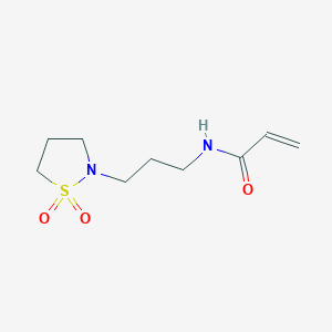 molecular formula C9H16N2O3S B2554550 N-[3-(1,1-dioxo-1lambda6,2-thiazolidin-2-yl)propyl]prop-2-enamide CAS No. 2361638-14-2