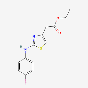 molecular formula C13H13FN2O2S B2554572 Ethyl [2-(4-Fluoro-phenylamino)-thiazol-4-yl]-acetate CAS No. 886499-02-1