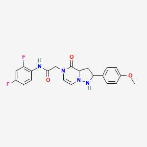molecular formula C21H16F2N4O3 B2554581 N-(2,4-difluorophenyl)-2-[2-(4-methoxyphenyl)-4-oxo-4H,5H-pyrazolo[1,5-a]pyrazin-5-yl]acetamide CAS No. 932499-05-3