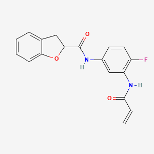 N-[4-fluoro-3-(prop-2-enamido)phenyl]-2,3-dihydro-1-benzofuran-2-carboxamide