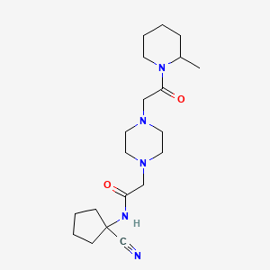 N-(1-cyanocyclopentyl)-2-{4-[2-(2-methylpiperidin-1-yl)-2-oxoethyl]piperazin-1-yl}acetamide