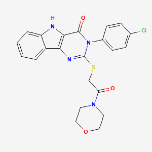 3-(4-chlorophenyl)-2-((2-morpholino-2-oxoethyl)thio)-3H-pyrimido[5,4-b]indol-4(5H)-one