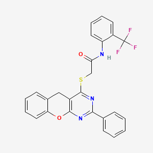 2-((2-phenyl-5H-chromeno[2,3-d]pyrimidin-4-yl)thio)-N-(2-(trifluoromethyl)phenyl)acetamide