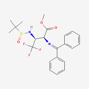 Methyl (2S,3S)-2-[(diphenylmethylidene)amino]-4,4,4-trifluoro-3-{[(S)-2-methylpropane-2-sulfinyl]amino}butanoate