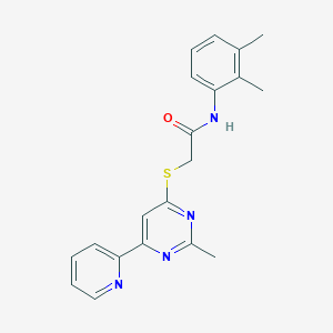 molecular formula C20H20N4OS B2554600 N-(2,3-dimethylphenyl)-2-((2-methyl-6-(pyridin-2-yl)pyrimidin-4-yl)thio)acetamide CAS No. 1251605-89-6