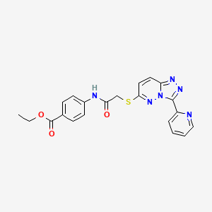 Ethyl 4-(2-((3-(pyridin-2-yl)-[1,2,4]triazolo[4,3-b]pyridazin-6-yl)thio)acetamido)benzoate