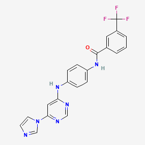N-(4-((6-(1H-imidazol-1-yl)pyrimidin-4-yl)amino)phenyl)-3-(trifluoromethyl)benzamide