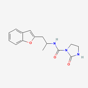 molecular formula C15H17N3O3 B2554680 N-[1-(1-benzofuran-2-yl)propan-2-yl]-2-oxoimidazolidine-1-carboxamide CAS No. 2034458-79-0