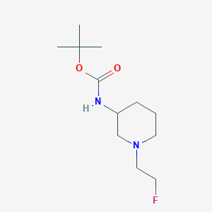 molecular formula C12H23FN2O2 B2554687 Tert-butyl N-[1-(2-fluoroethyl)piperidin-3-YL]carbamate CAS No. 1654772-83-4