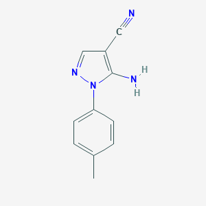 molecular formula C11H10N4 B025547 5-amino-1-(4-methylphenyl)-1H-pyrazole-4-carbonitrile CAS No. 103646-82-8