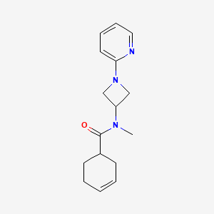 molecular formula C16H21N3O B2554882 N-methyl-N-[1-(pyridin-2-yl)azetidin-3-yl]cyclohex-3-ene-1-carboxamide CAS No. 2415620-98-1