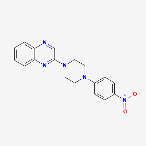molecular formula C18H17N5O2 B2554997 2-[4-(4-Nitrophenyl)piperazin-1-yl]quinoxaline CAS No. 241146-77-0