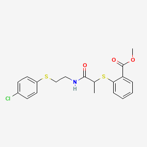 Methyl 2-{[2-({2-[(4-chlorophenyl)sulfanyl]ethyl}amino)-1-methyl-2-oxoethyl]sulfanyl}benzenecarboxylate