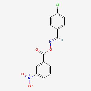 (E)-[(4-chlorophenyl)methylidene]amino 3-nitrobenzoate