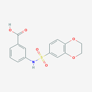 3-(2,3-Dihydro-1,4-benzodioxine-6-sulfonamido)benzoic acid