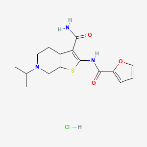 2-(Furan-2-carboxamido)-6-isopropyl-4,5,6,7-tetrahydrothieno[2,3-c]pyridine-3-carboxamide hydrochloride