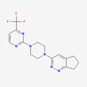 3-(4-(4-(trifluoromethyl)pyrimidin-2-yl)piperazin-1-yl)-6,7-dihydro-5H-cyclopenta[c]pyridazine