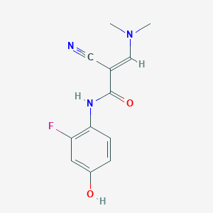 (E)-2-cyano-3-(dimethylamino)-N-(2-fluoro-4-hydroxyphenyl)-2-propenamide