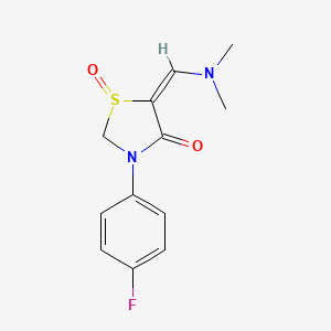 5-[(Dimethylamino)methylene]-3-(4-fluorophenyl)-4-oxo-1,3-thiazolan-1-ium-1-olate