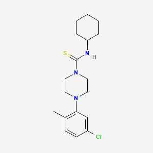 4-(5-chloro-2-methylphenyl)-N-cyclohexylpiperazine-1-carbothioamide