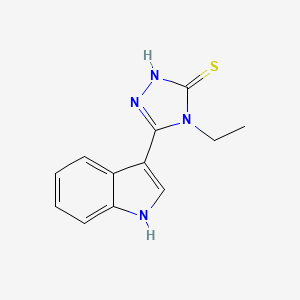 4-ethyl-5-(1{H}-indol-3-yl)-4{H}-1,2,4-triazole-3-thiol