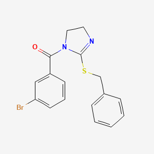 (2-Benzylsulfanyl-4,5-dihydroimidazol-1-yl)-(3-bromophenyl)methanone