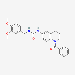 1-(1-Benzoyl-1,2,3,4-tetrahydroquinolin-6-yl)-3-(3,4-dimethoxybenzyl)urea